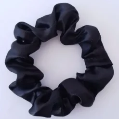 Soulta Scrunchie Elástico De Cabelo Anti Frizz De Cetim Preto