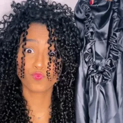 Soulta Touca Cetim Alongada Anti-Frizz Preta