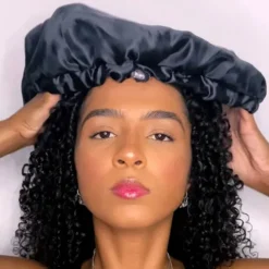 Soulta Touca Cetim Alongada Anti-Frizz Preta