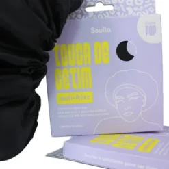 Soulta Touca Cetim Anti-Frizz Preta