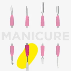 Staleks Empurrador Cutículas Reto Compatível Com Cabo Modular Combo Uniq