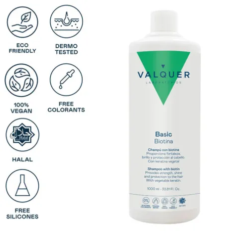 Valquer Basic Biotina Shampoo Fortalecedor