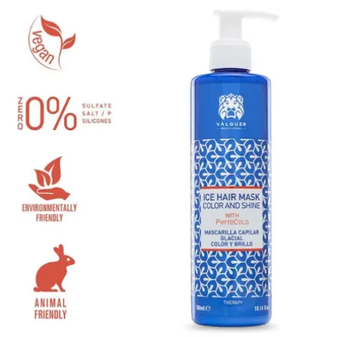 Valquer Color And Shine Máscara Glacial Intensificadora Da Cor E Brilho