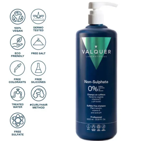 Valquer Non Sulphate Shampoo Sem Sulfatos Para Couro Cabeludo Sensível