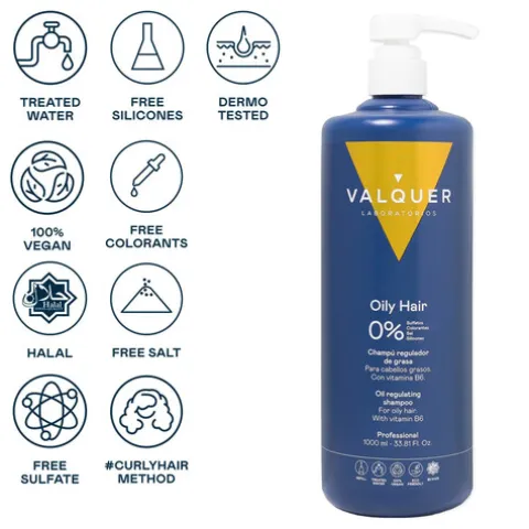 Valquer Oily Hair Shampoo Para Cabelo Oleoso