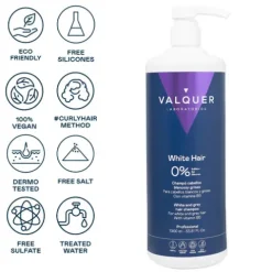 Valquer White Hair Shampoo Para Cabelos Grisalhos