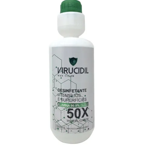 Virucidil Plus 50X Concentrado Desinfetante Utensílios E Superfícies