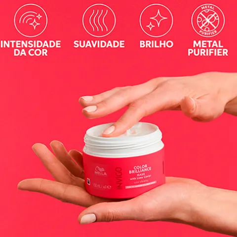 Wella Invigo Color Brilliance Máscara Cor Intensa Cabelo Fino